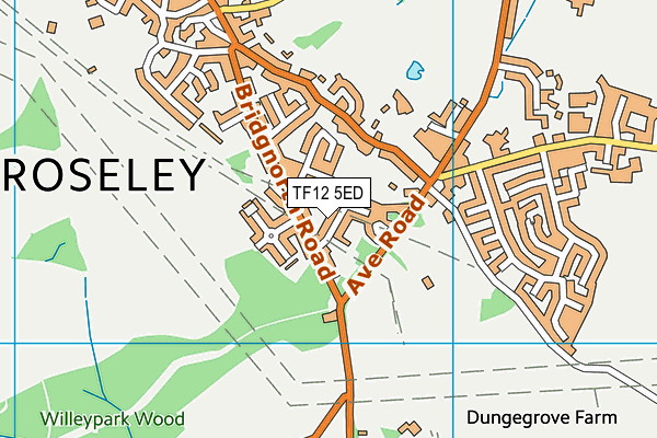 TF12 5ED map - OS VectorMap District (Ordnance Survey)