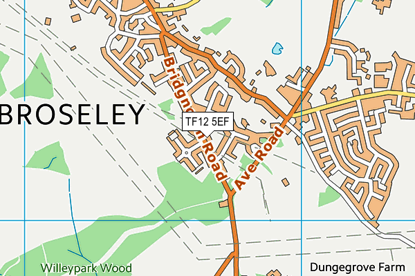 TF12 5EF map - OS VectorMap District (Ordnance Survey)