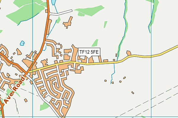 TF12 5FE map - OS VectorMap District (Ordnance Survey)