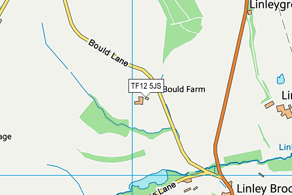 TF12 5JS map - OS VectorMap District (Ordnance Survey)