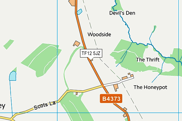 TF12 5JZ map - OS VectorMap District (Ordnance Survey)