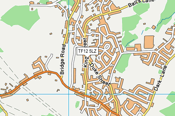TF12 5LZ map - OS VectorMap District (Ordnance Survey)