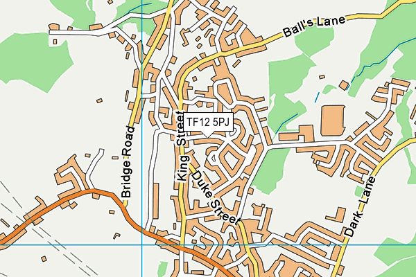 TF12 5PJ map - OS VectorMap District (Ordnance Survey)