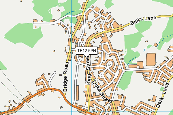 TF12 5PN map - OS VectorMap District (Ordnance Survey)