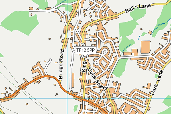 TF12 5PP map - OS VectorMap District (Ordnance Survey)