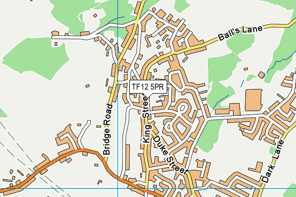 TF12 5PR map - OS VectorMap District (Ordnance Survey)