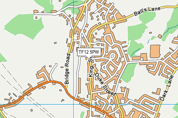 TF12 5PW map - OS VectorMap District (Ordnance Survey)