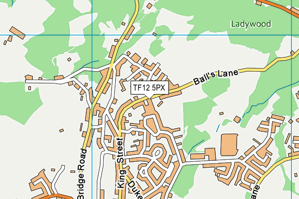 Broseley Cricket Club map (TF12 5PX) - OS VectorMap District (Ordnance Survey)