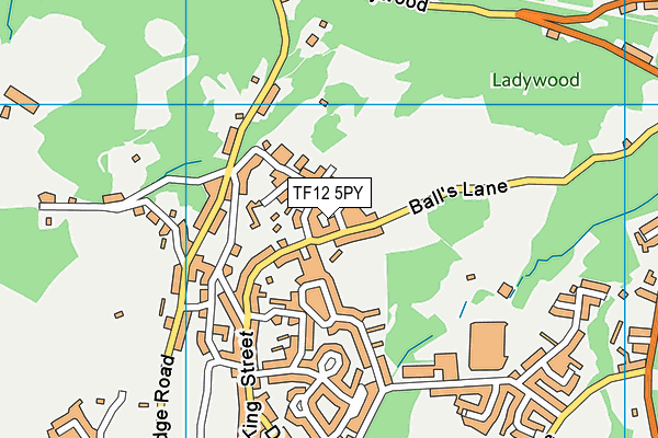 TF12 5PY map - OS VectorMap District (Ordnance Survey)