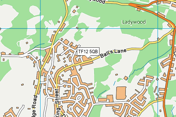 TF12 5QB map - OS VectorMap District (Ordnance Survey)