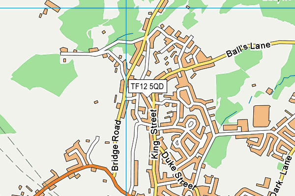 TF12 5QD map - OS VectorMap District (Ordnance Survey)