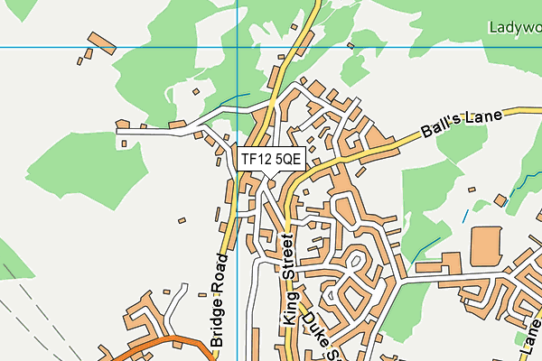 TF12 5QE map - OS VectorMap District (Ordnance Survey)