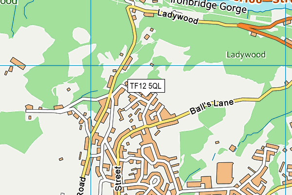 TF12 5QL map - OS VectorMap District (Ordnance Survey)