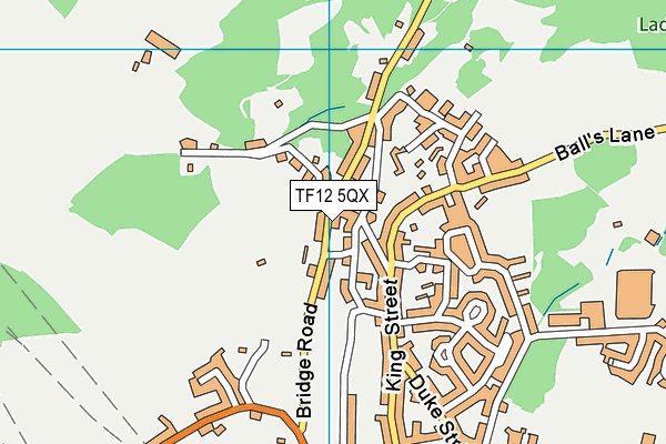 TF12 5QX map - OS VectorMap District (Ordnance Survey)