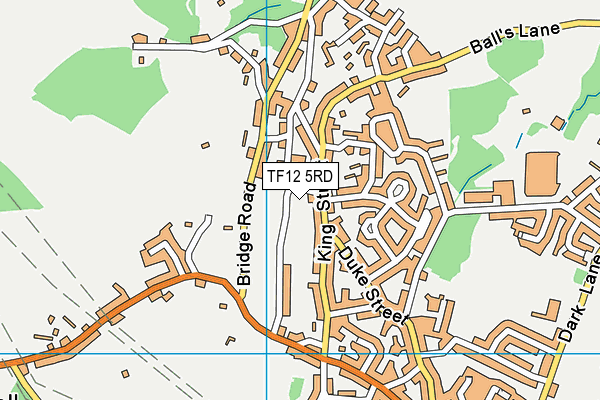 TF12 5RD map - OS VectorMap District (Ordnance Survey)