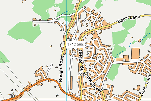 TF12 5RE map - OS VectorMap District (Ordnance Survey)