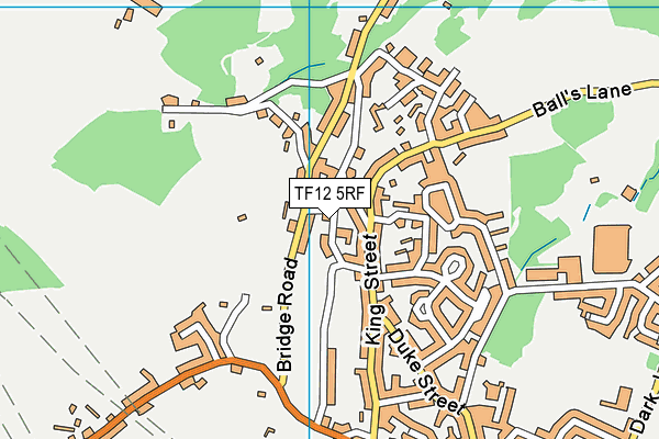 TF12 5RF map - OS VectorMap District (Ordnance Survey)