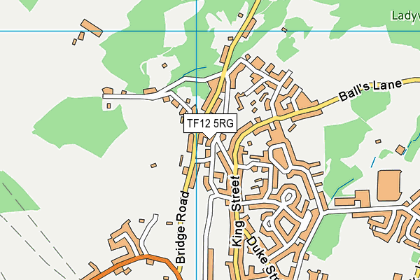 TF12 5RG map - OS VectorMap District (Ordnance Survey)