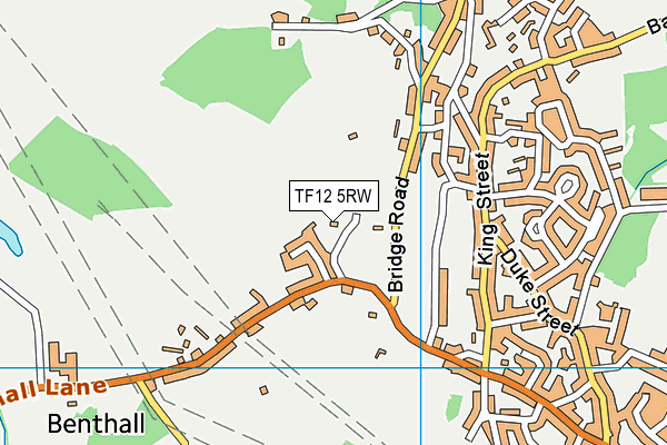 TF12 5RW map - OS VectorMap District (Ordnance Survey)