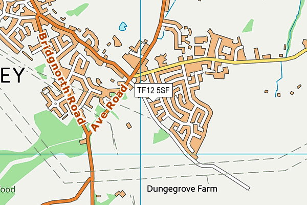 TF12 5SF map - OS VectorMap District (Ordnance Survey)