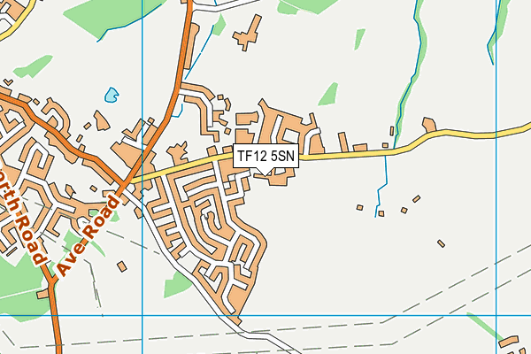 TF12 5SN map - OS VectorMap District (Ordnance Survey)