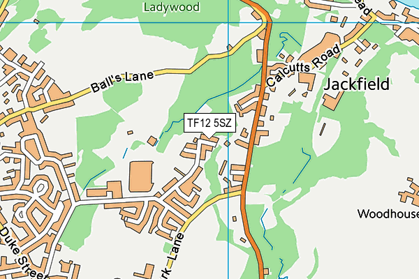 TF12 5SZ map - OS VectorMap District (Ordnance Survey)