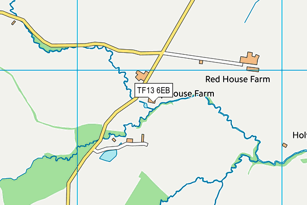 TF13 6EB map - OS VectorMap District (Ordnance Survey)