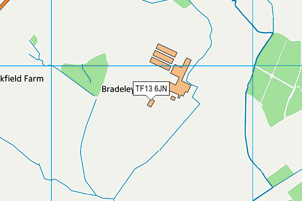 TF13 6JN map - OS VectorMap District (Ordnance Survey)