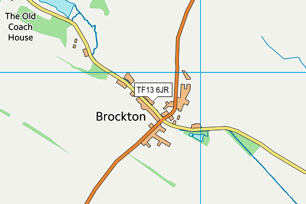 Brockton CofE Primary School map (TF13 6JR) - OS VectorMap District (Ordnance Survey)