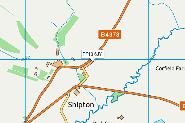 TF13 6JY map - OS VectorMap District (Ordnance Survey)