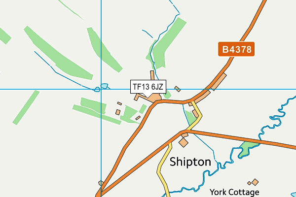 TF13 6JZ map - OS VectorMap District (Ordnance Survey)