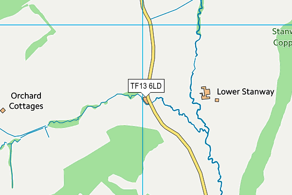 TF13 6LD map - OS VectorMap District (Ordnance Survey)