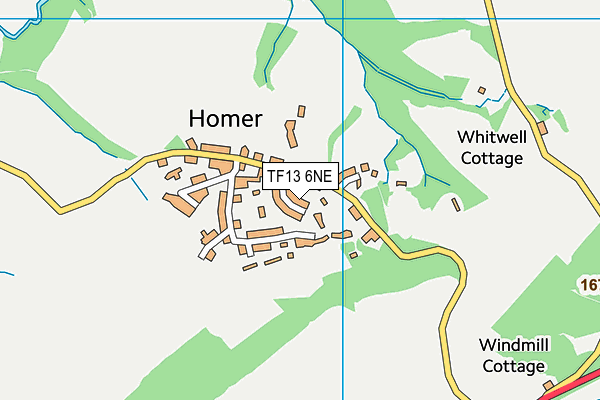 TF13 6NE map - OS VectorMap District (Ordnance Survey)