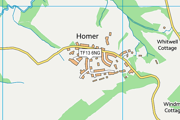 TF13 6NG map - OS VectorMap District (Ordnance Survey)