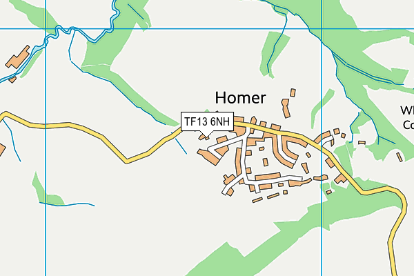 TF13 6NH map - OS VectorMap District (Ordnance Survey)