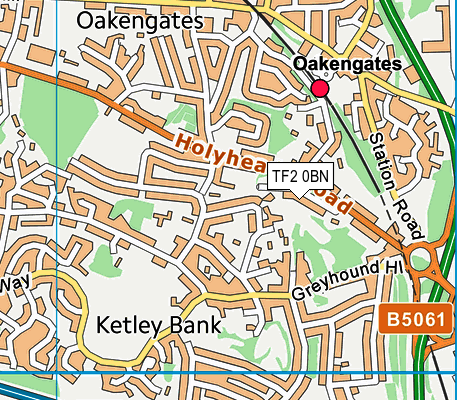TF2 0BN map - OS VectorMap District (Ordnance Survey)