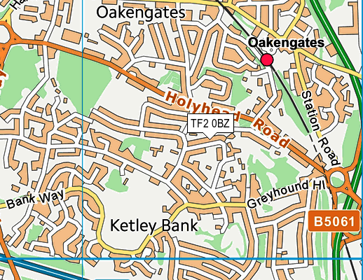TF2 0BZ map - OS VectorMap District (Ordnance Survey)