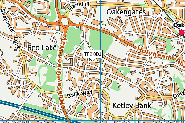 TF2 0DJ map - OS VectorMap District (Ordnance Survey)