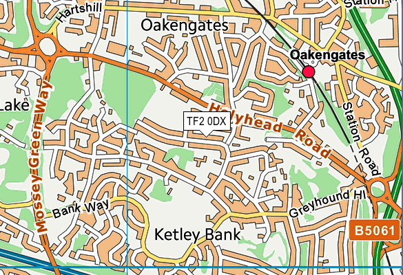 TF2 0DX map - OS VectorMap District (Ordnance Survey)