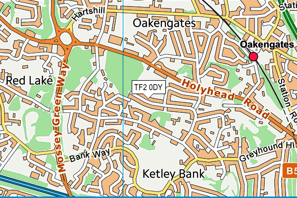 TF2 0DY map - OS VectorMap District (Ordnance Survey)