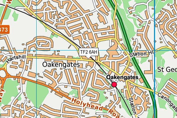 TF2 6AH map - OS VectorMap District (Ordnance Survey)