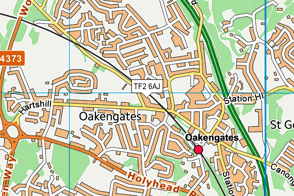 TF2 6AJ map - OS VectorMap District (Ordnance Survey)