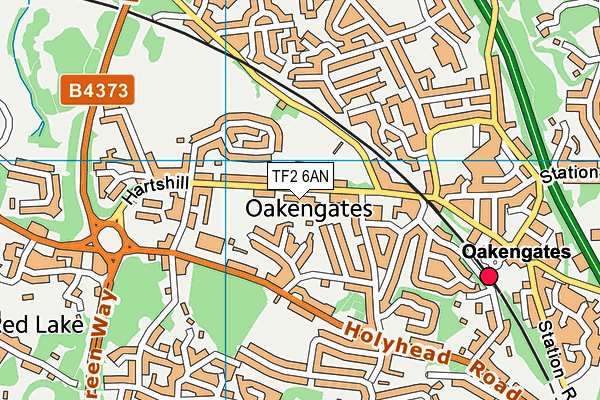 TF2 6AN map - OS VectorMap District (Ordnance Survey)