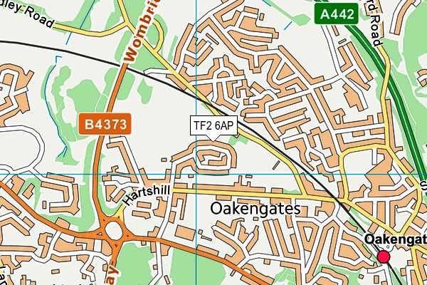 TF2 6AP map - OS VectorMap District (Ordnance Survey)