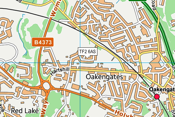 TF2 6AS map - OS VectorMap District (Ordnance Survey)