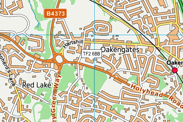 TF2 6BB map - OS VectorMap District (Ordnance Survey)