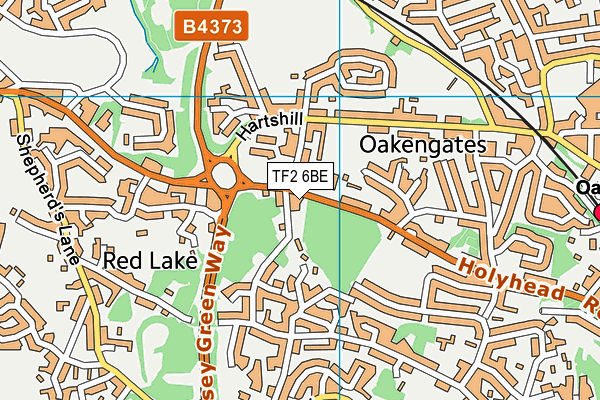 TF2 6BE map - OS VectorMap District (Ordnance Survey)