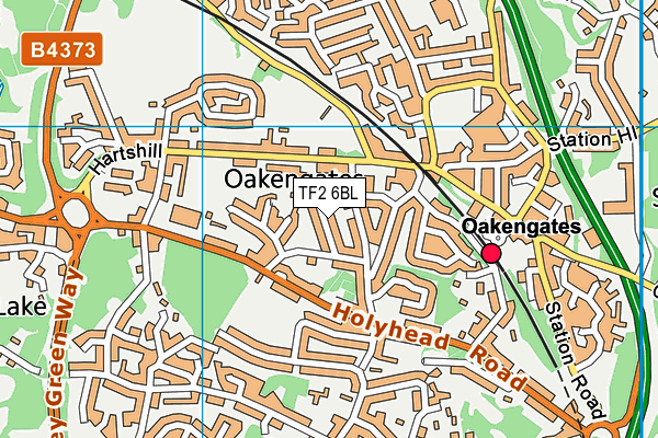 TF2 6BL map - OS VectorMap District (Ordnance Survey)
