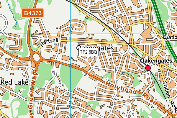 The Hamer Leisure Stadium map (TF2 6BQ) - OS VectorMap District (Ordnance Survey)
