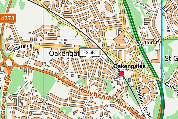 TF2 6BT map - OS VectorMap District (Ordnance Survey)